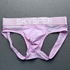 Skysper Jockstrap Mens Large Pink Excellent Mesh Athletic Support Underwear